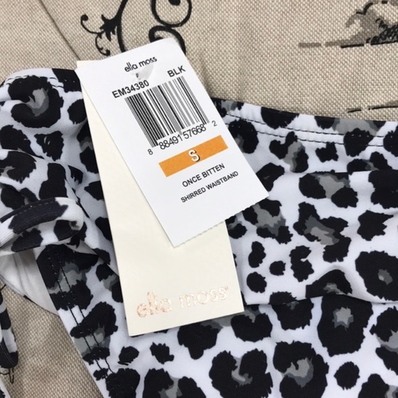 Ella Moss Womens Shirred Waistband Swim Bottom - Picture 5 of 6